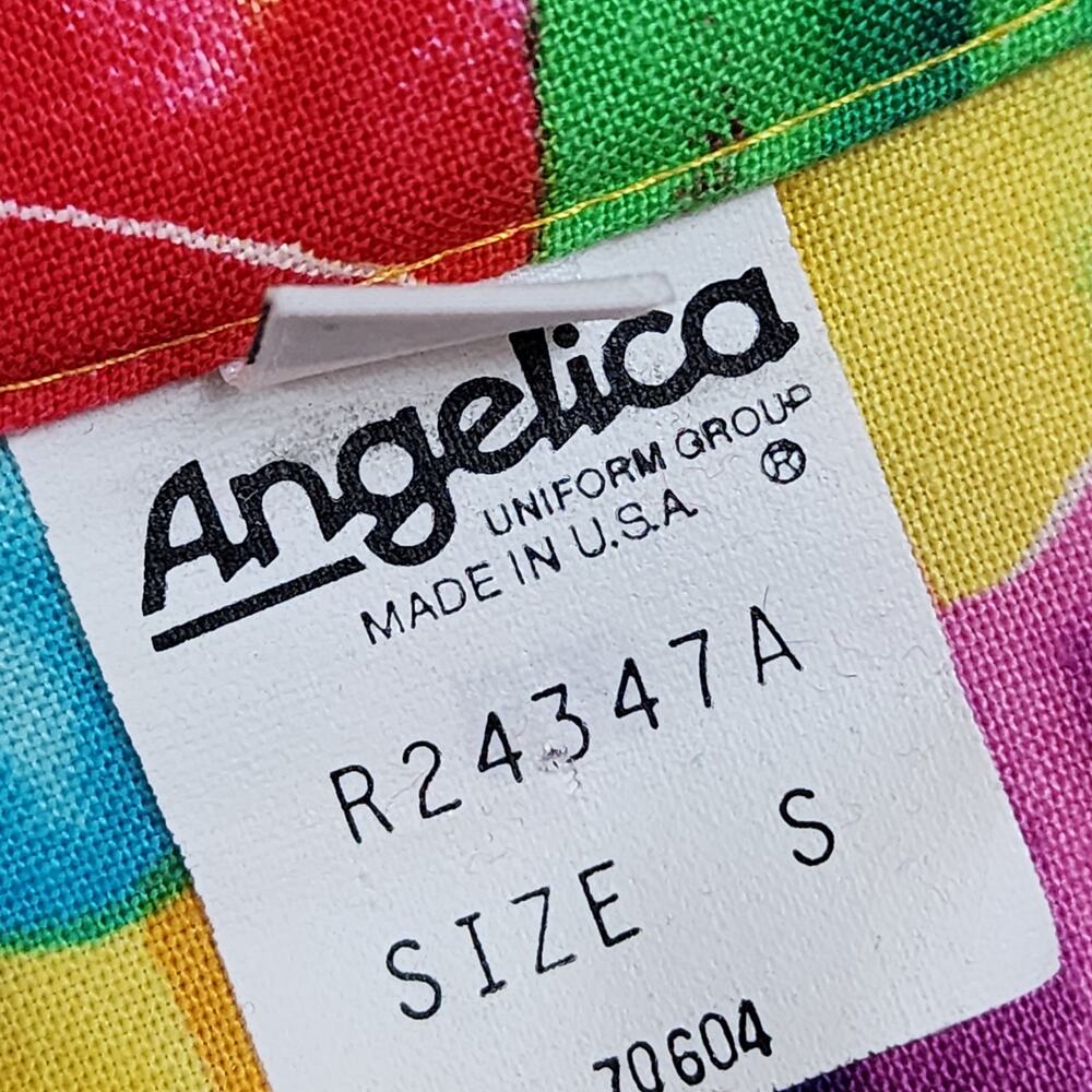 Small Multicolor Vibrant Tropical Button Tee - image 6